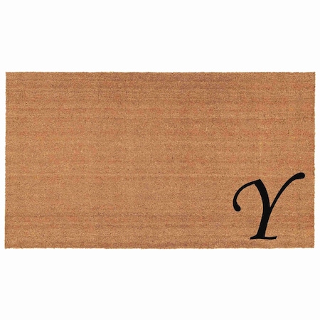 Calloway Mills Monogram Door Mat, Black, Natural, 24 in W x 36 in L 153622436Y